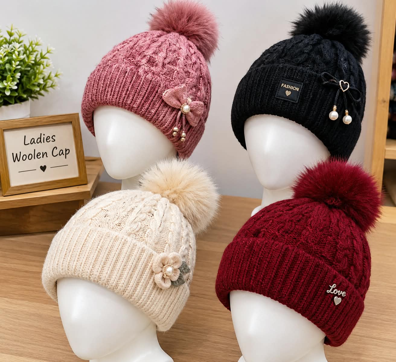 Ladies woolen cap