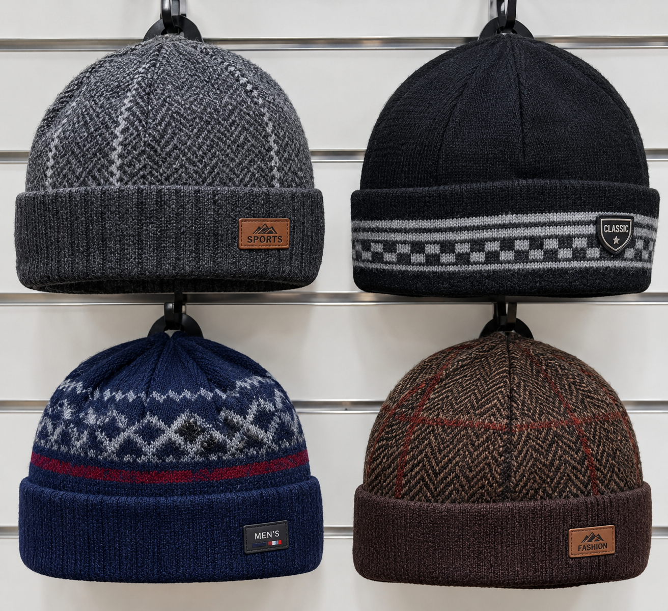 Gents fold woolen cap